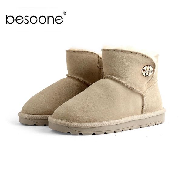 bescone new design boots fashion metal decoration comfortable round toe square heel winter snow shoes ankle women's boots bx39, Black
bescone new design boots fashion metal decoration comfortable round toe square heel winter snow shoes ankle women's boots bx39, Black