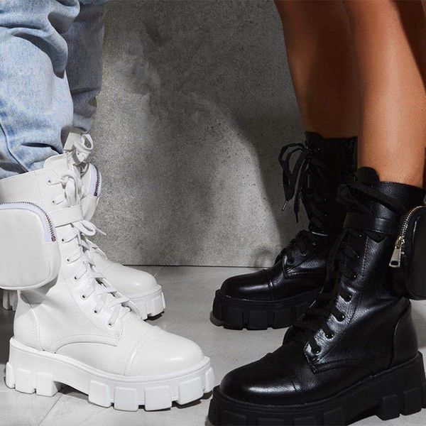 winter women motorcycle boots platform zipper pocket punk ankle boots pu leather lace up pouch ladies flat shoes botas mujer, Black
winter women motorcycle boots platform zipper pocket punk ankle boots pu leather lace up pouch ladies flat shoes botas mujer, Black