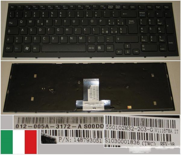 tastiera qwerty italiana for sony vpc-eb 550102m32-203-g v111678a it 148793051 nero
tastiera qwerty italiana for sony vpc-eb 550102m32-203-g v111678a it 148793051 nero