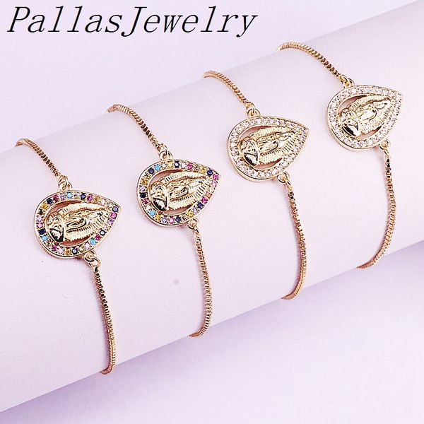 10pcs rainbow cz pave religion drop shape bracelet micro cubic zirconia adjustable chain bracelets jewelry gift, Black
10pcs rainbow cz pave religion drop shape bracelet micro cubic zirconia adjustable chain bracelets jewelry gift, Black
