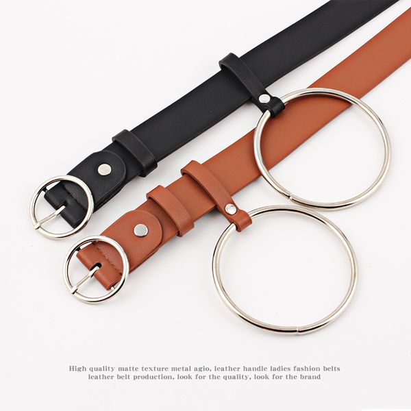 women's new pu belt silver big ring wild decorative belt round buckle length 90-110 width 3cm, Black;brown
women's new pu belt silver big ring wild decorative belt round buckle length 90-110 width 3cm, Black;brown