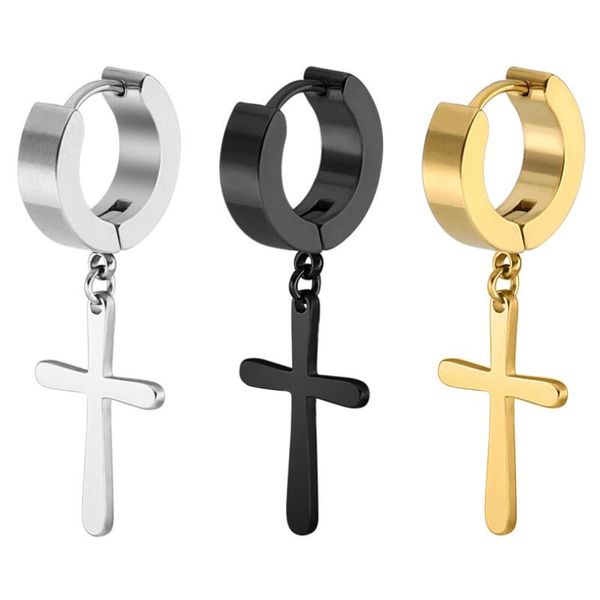 new men women hoop earrings cross shape fashion 316l stainless steel earring jewelry gift, Golden;silver
new men women hoop earrings cross shape fashion 316l stainless steel earring jewelry gift, Golden;silver