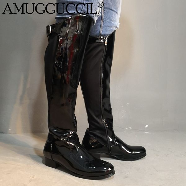 customize plus big size 34-52 black buckle zip fashion knee high autumn winter lady females womens boots x2020
customize plus big size 34-52 black buckle zip fashion knee high autumn winter lady females womens boots x2020