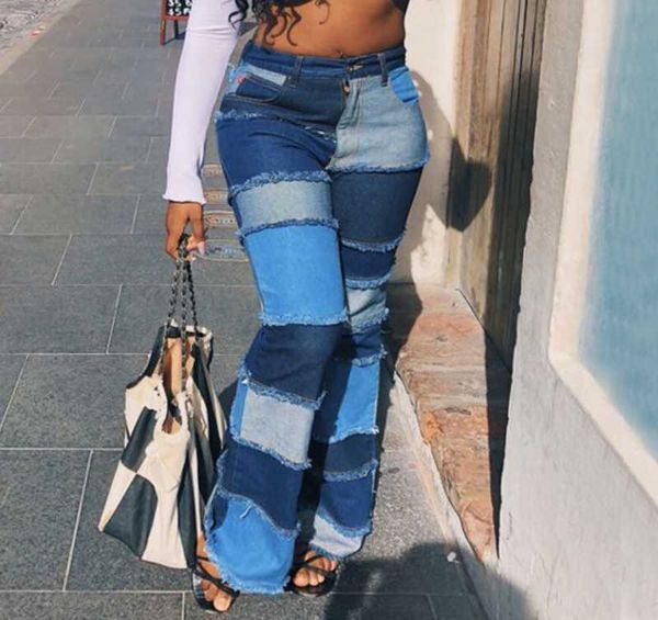 women's jeans women flare vintage high waist color block stretch rip patchwork wide leg female bell bottoms skinny denim pants trousers, Blue
women's jeans women flare vintage high waist color block stretch rip patchwork wide leg female bell bottoms skinny denim pants trousers, Blue