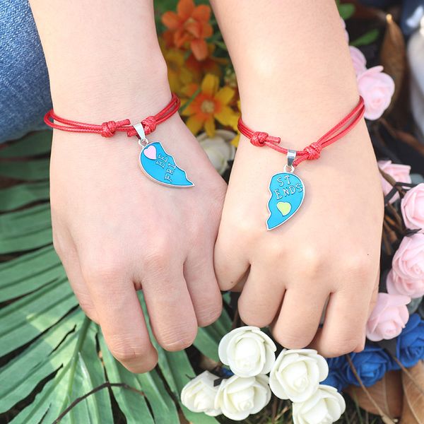 charm bracelets friends bracelet 2 pcs/set adjustable rope chain for girls or boy heart shape metal variety of forever pendant gifts 2021, Golden;silver
charm bracelets friends bracelet 2 pcs/set adjustable rope chain for girls or boy heart shape metal variety of forever pendant gifts 2021, Golden;silver
