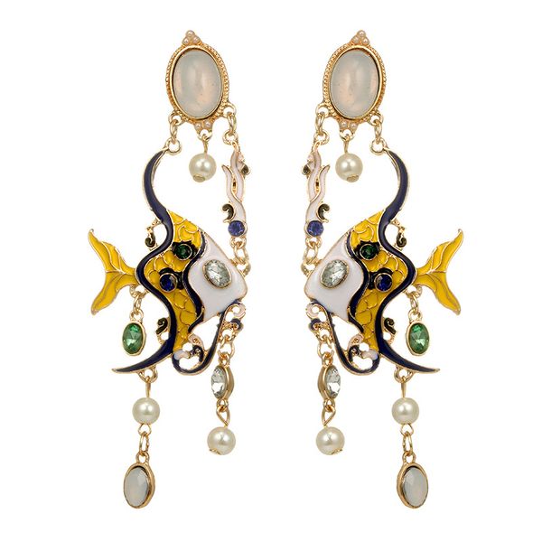 dangle & chandelier jewelry fashion earrings geometric retro simulation gem pearl long simple tropical fish for women drop, Silver
dangle & chandelier jewelry fashion earrings geometric retro simulation gem pearl long simple tropical fish for women drop, Silver