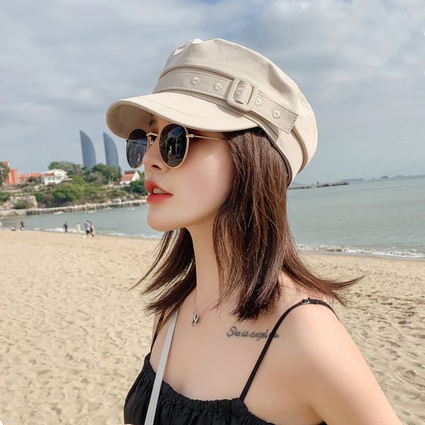stingy brim hats belt octagonal flat cap women summer hat spring and cotton female navy for male retro beret caps, Blue;gray
stingy brim hats belt octagonal flat cap women summer hat spring and cotton female navy for male retro beret caps, Blue;gray