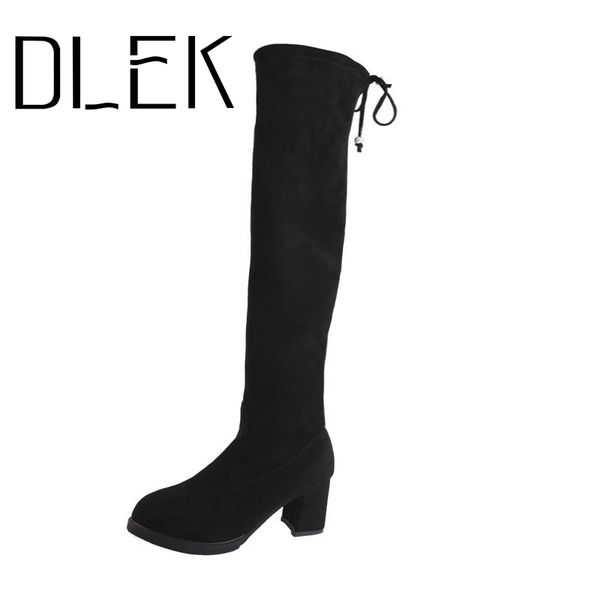 boots heeled 2021 chunky heel high slimming elastic rubber outsole back lace-up pointed toe spring over knee, Black
boots heeled 2021 chunky heel high slimming elastic rubber outsole back lace-up pointed toe spring over knee, Black