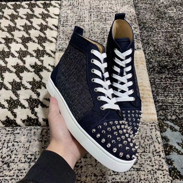 роскошные кроссовки high-top black шипы холст дышащего flat red bottom мужчины женщина тренеры полуботинки размер 35-46
роскошные кроссовки high-top black шипы холст дышащего flat red bottom мужчины женщина тренеры полуботинки размер 35-46