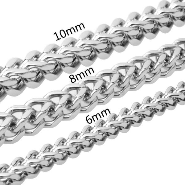 6/8/10mm huge heavy 316l stainless steel square box figaro chain men's unisex's necklace biker jewelry 23.6" xmas gift, Silver
6/8/10mm huge heavy 316l stainless steel square box figaro chain men's unisex's necklace biker jewelry 23.6" xmas gift, Silver
