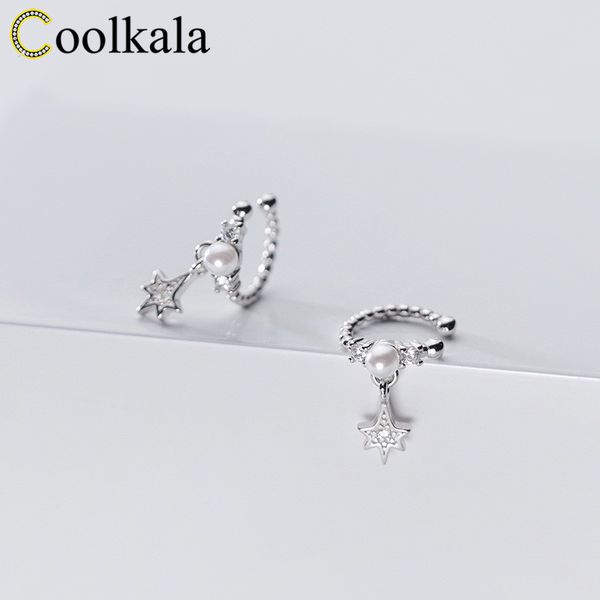 coolkala silver clip with no ear hole mori style personality star beaded synthetic pearl earrings, Golden;silver
coolkala silver clip with no ear hole mori style personality star beaded synthetic pearl earrings, Golden;silver