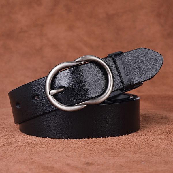 women leather belt fashion smooth buckle cow leather for girl business clothing intimate accessories for ladies, Black;brown
women leather belt fashion smooth buckle cow leather for girl business clothing intimate accessories for ladies, Black;brown