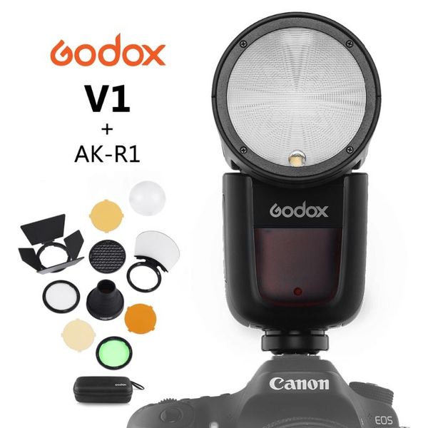 flashes godox v1 on-camera round flash speedlight for camera r2l with ak-r1 xpro triger
flashes godox v1 on-camera round flash speedlight for camera r2l with ak-r1 xpro triger