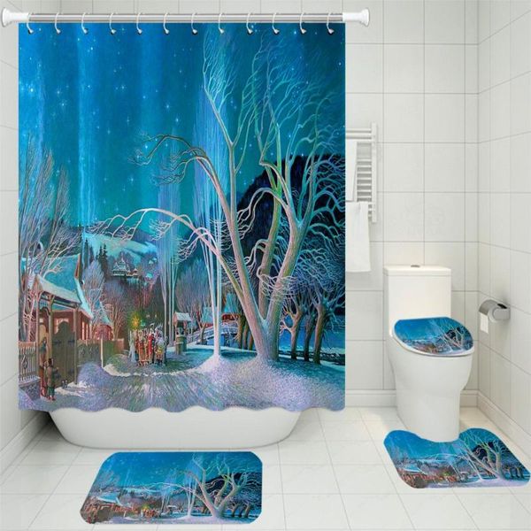 shower curtains 3/4 pieces snow scene sets 3d print merry christmas rugs for bathroom bath home textile blue mat
shower curtains 3/4 pieces snow scene sets 3d print merry christmas rugs for bathroom bath home textile blue mat
