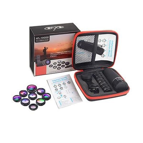 10 in 1 phone camera lens kit fisheye wide angle macro lens 10x telescope lens for digital camera mobile phones hot
10 in 1 phone camera lens kit fisheye wide angle macro lens 10x telescope lens for digital camera mobile phones hot