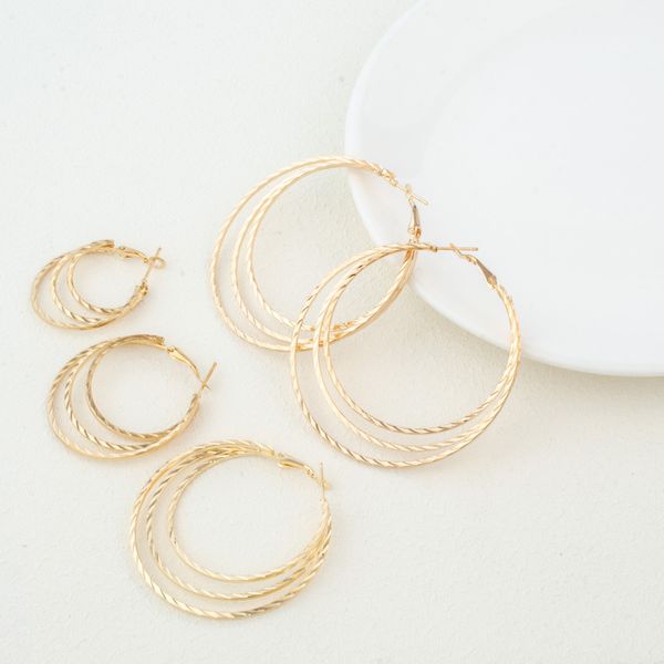 stud 1 pair of fashion jewelry casual gold silver color three-layer circular circle exaggerated earrings brincos, Golden;silver
stud 1 pair of fashion jewelry casual gold silver color three-layer circular circle exaggerated earrings brincos, Golden;silver