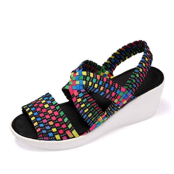 2020 new korean women's sandals hand-woven wedges women's sandals thickening sandalias de mujer verano, Black
2020 new korean women's sandals hand-woven wedges women's sandals thickening sandalias de mujer verano, Black