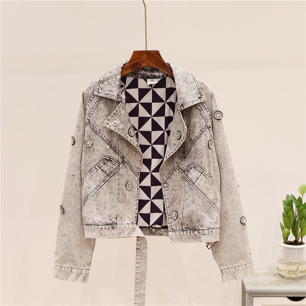 women's jackets spring harajuku fashion rivets diamond boyfriend denim jacket women vintage loose short jeans outerwear female streetwe, Black;brown
women's jackets spring harajuku fashion rivets diamond boyfriend denim jacket women vintage loose short jeans outerwear female streetwe, Black;brown