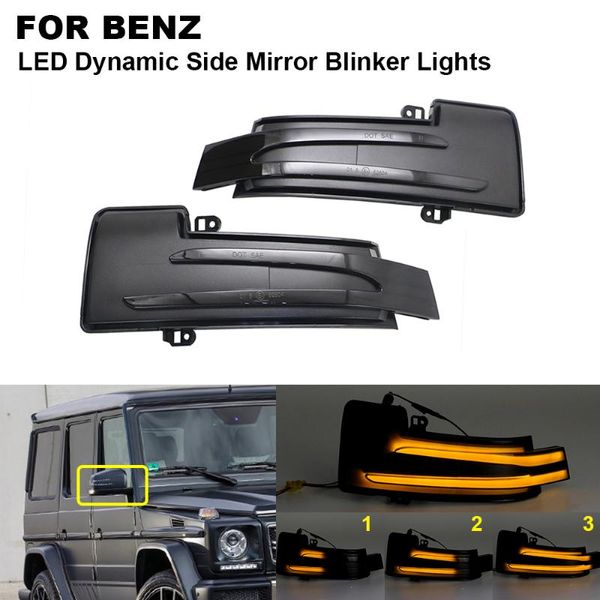 

2x dynamic sequential led turn signal rearview mirror indicator blinker light for g r-class gl gls w463 x164 x166 w166 w251