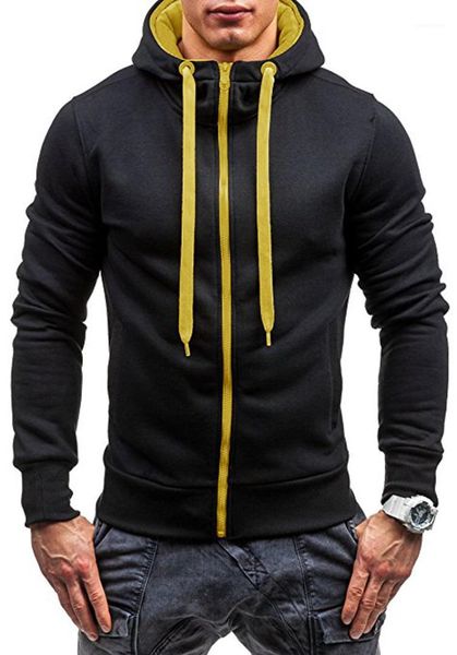 zipper casual sweatshirt homme hooded solid color clothes mens sport cardigan hoodies long sleeve, Black
zipper casual sweatshirt homme hooded solid color clothes mens sport cardigan hoodies long sleeve, Black