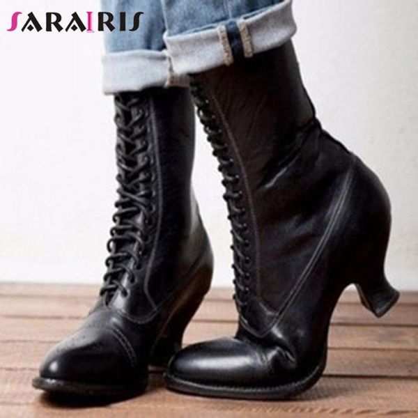 sarairis high heels designer boots women casual brand fashion boots ladies round toe mid calf shoes, Black
sarairis high heels designer boots women casual brand fashion boots ladies round toe mid calf shoes, Black
