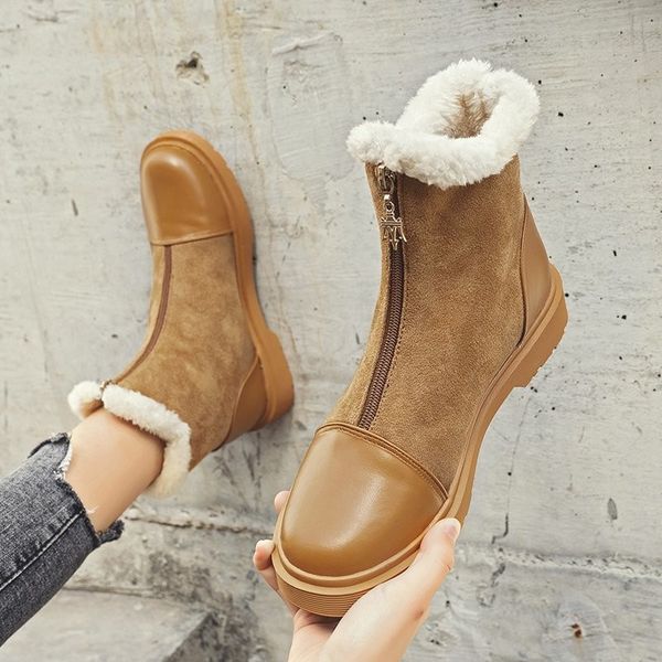 winter women's and ankle boots pointed ladies boots leather fashion women's snow boots, Black
winter women's and ankle boots pointed ladies boots leather fashion women's snow boots, Black