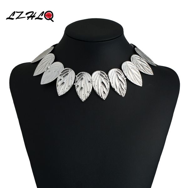 lzhlq rock punk or street metal leaf personality collar choker necklace jewelry new fashion exaggerated collares collier femme, Golden;silver
lzhlq rock punk or street metal leaf personality collar choker necklace jewelry new fashion exaggerated collares collier femme, Golden;silver