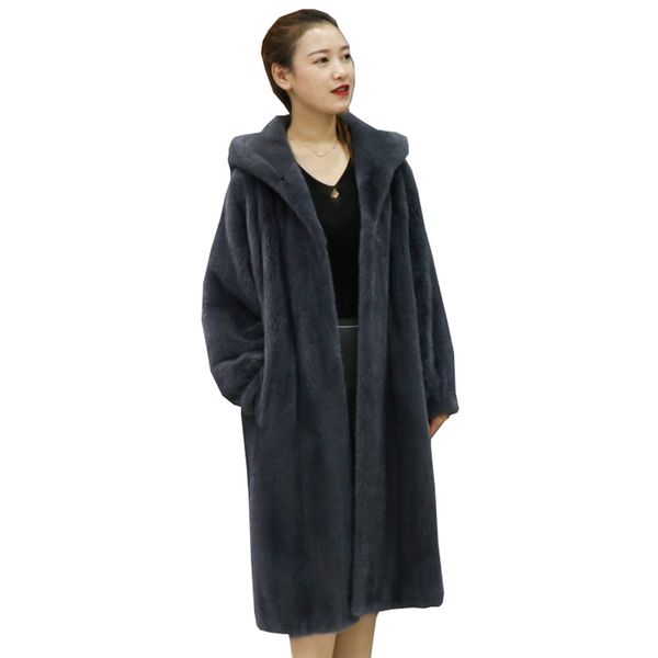 women's fur & faux s-9xl fashion winter women clothing long overcoat with loose imitation trench coat, Black
women's fur & faux s-9xl fashion winter women clothing long overcoat with loose imitation trench coat, Black