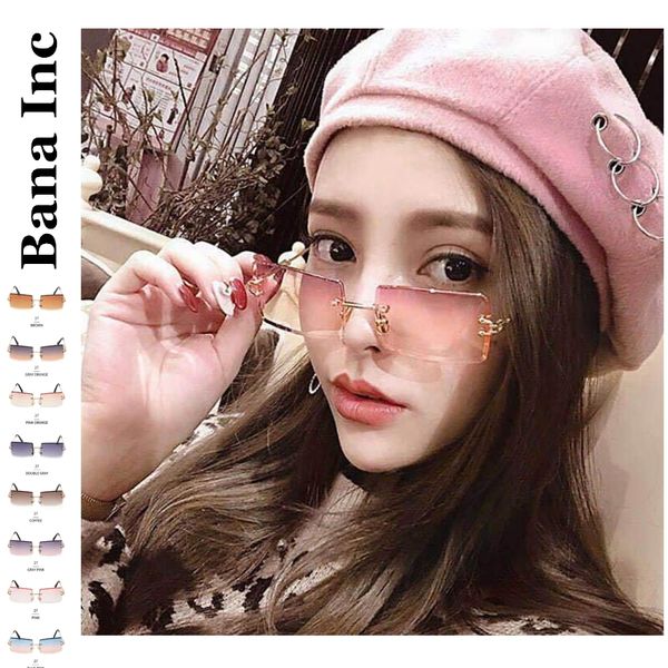 sunglasses rimless diamond trim women's uv400 luxury designer men harajuku outdoor square frame glasses, White;black
sunglasses rimless diamond trim women's uv400 luxury designer men harajuku outdoor square frame glasses, White;black