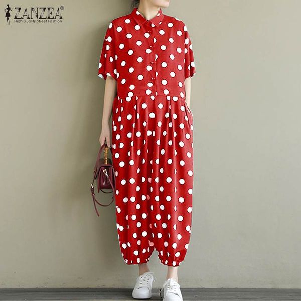 women's polka dot jumpsuits zanzea 2020 stylish summer rompers casual print overalls female short sleeve playsuits plus size 5xl, Black;white
women's polka dot jumpsuits zanzea 2020 stylish summer rompers casual print overalls female short sleeve playsuits plus size 5xl, Black;white