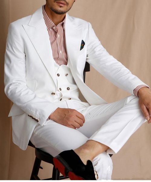 2020 white groomsmen peak lapel groom tuxedos men wedding dress man blazer prom dinner 3 piece suit (jacket+pants+tie+vest, Black;gray
2020 white groomsmen peak lapel groom tuxedos men wedding dress man blazer prom dinner 3 piece suit (jacket+pants+tie+vest, Black;gray