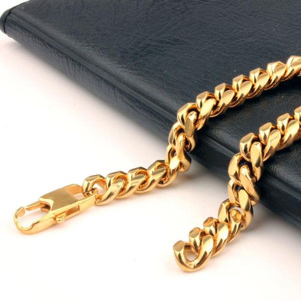 10mm gold filled solid necklace curb chains link men choker stainless steel male female fashion choker jewelry, Silver
10mm gold filled solid necklace curb chains link men choker stainless steel male female fashion choker jewelry, Silver