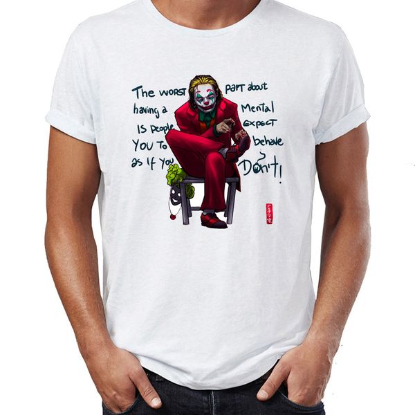 men's t shirt joker joaquin phoenix we live in a society awesome artwork printed tee 
men's t shirt joker joaquin phoenix we live in a society awesome artwork printed tee