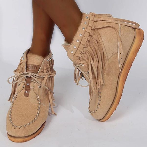 2020 ankle boots women shoes ladies round toe booties roman flat bottom with lace-up fringed female booties winter boots woman, Black
2020 ankle boots women shoes ladies round toe booties roman flat bottom with lace-up fringed female booties winter boots woman, Black