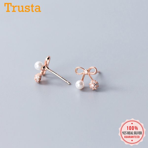 trustdavis 100% 925 sterling silver cute synthesis pearl dazzling bowknot cz stud earrings for women wedding jewelry gift ds1941, Golden;silver
trustdavis 100% 925 sterling silver cute synthesis pearl dazzling bowknot cz stud earrings for women wedding jewelry gift ds1941, Golden;silver