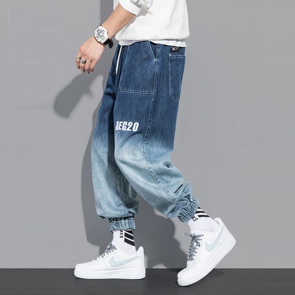 men's jeans men spring and autumn harem pants gradientloose tooling embroidered beam feet, Blue
men's jeans men spring and autumn harem pants gradientloose tooling embroidered beam feet, Blue