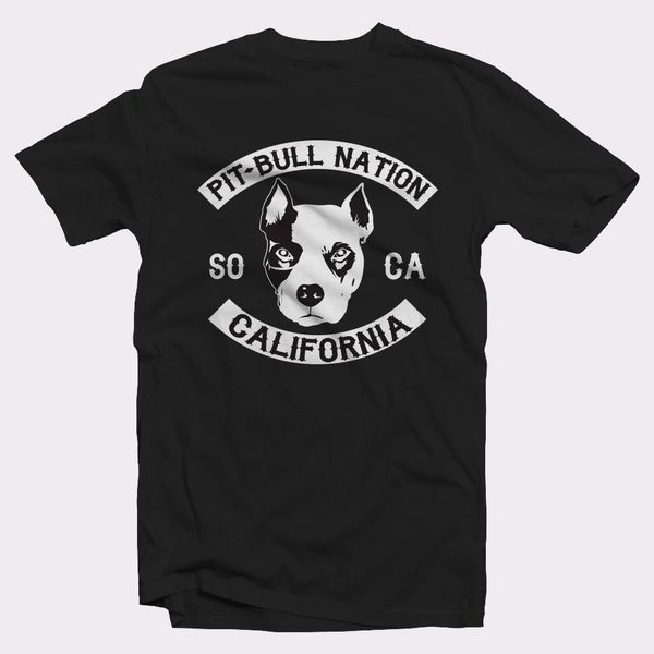 2019 fashion summer pitbull nation t-shirt tee shirt