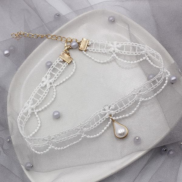 chokers 2021 japan and korea white floral lace pearl pendant collar clavicle chain for sweet woman girls wedding party jewelry gifts, Golden;silver
chokers 2021 japan and korea white floral lace pearl pendant collar clavicle chain for sweet woman girls wedding party jewelry gifts, Golden;silver