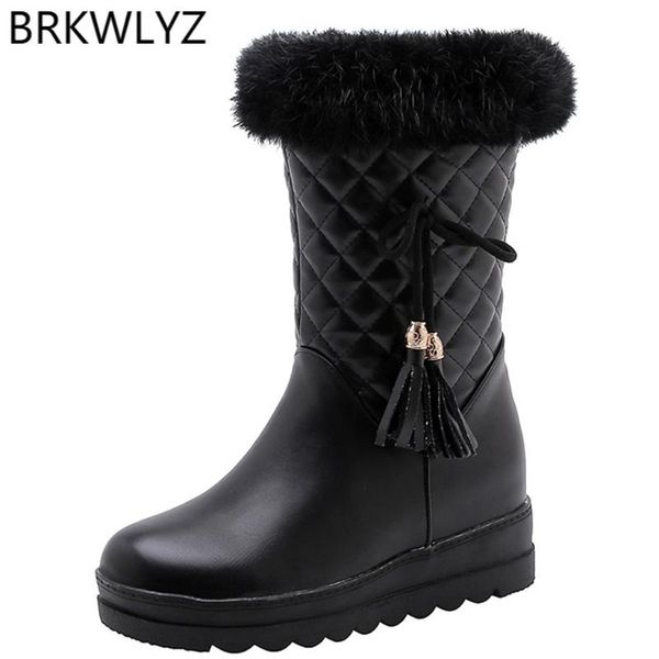 winter women platform boots warm women's white leather bow tassel booties plus size 35-43 plush thick heel shoes, Black
winter women platform boots warm women's white leather bow tassel booties plus size 35-43 plush thick heel shoes, Black