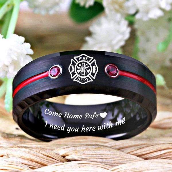 wedding rings firefighter design fireman fire ring men's black tungsten with red groove cz anniversary gift, Slivery;golden
wedding rings firefighter design fireman fire ring men's black tungsten with red groove cz anniversary gift, Slivery;golden