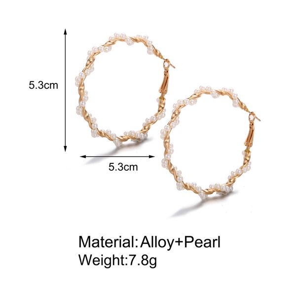 2019 simple pearls large hoops earrings gold charm stone metal round earrings for women fashion wedding jewelry accessories
2019 simple pearls large hoops earrings gold charm stone metal round earrings for women fashion wedding jewelry accessories