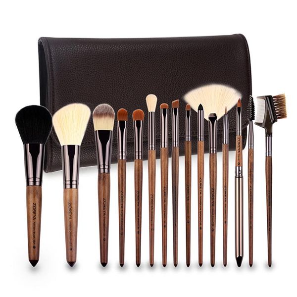 zoreya 15pcs black walnut handle makeup brushes set eye shadow foundation blending powder cosmetic brush tools kit
zoreya 15pcs black walnut handle makeup brushes set eye shadow foundation blending powder cosmetic brush tools kit