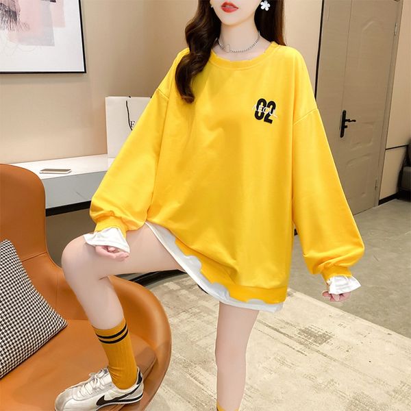 2020 autumn sweatshirt sweatshirtcoat sweatshirtnew embroidered stitching long-sleeved sweatshirt women's fat mm plus size loose slimmi, Black
2020 autumn sweatshirt sweatshirtcoat sweatshirtnew embroidered stitching long-sleeved sweatshirt women's fat mm plus size loose slimmi, Black