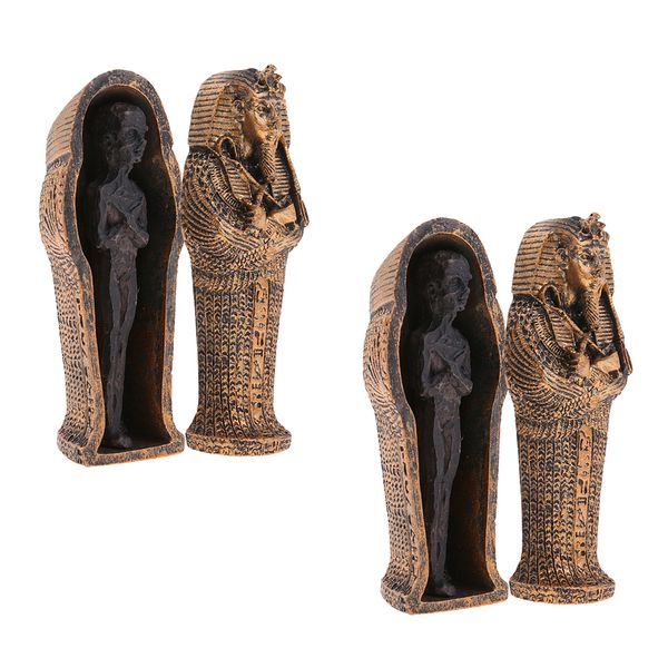 2pcs древнеегипетский черный мумия фигурка ж / coffin смола craft home decor 
2pcs древнеегипетский черный мумия фигурка ж / coffin смола craft home decor
