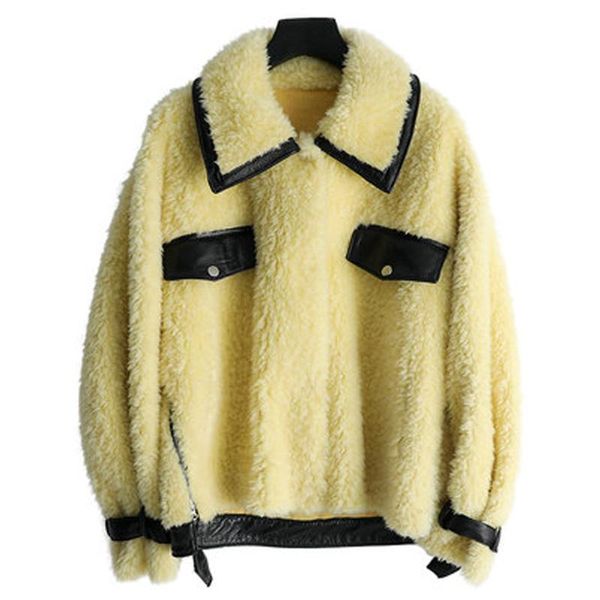 2020 new women's faux fur coat shearling jacket women's wool coat short fur winter coats leather jacket, Black
2020 new women's faux fur coat shearling jacket women's wool coat short fur winter coats leather jacket, Black