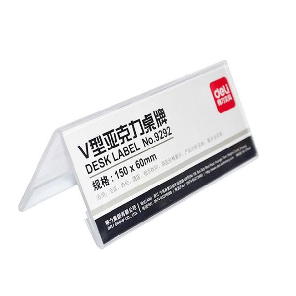 150*60mm v shape acrylic desk label for meeting l office price show table card supplies ing
150*60mm v shape acrylic desk label for meeting l office price show table card supplies ing