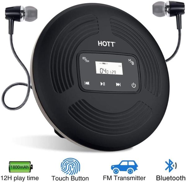 hocd rechargeable bluetooth portable cd player with fm transmitter, touch button, backlight display for home travel and car
hocd rechargeable bluetooth portable cd player with fm transmitter, touch button, backlight display for home travel and car
