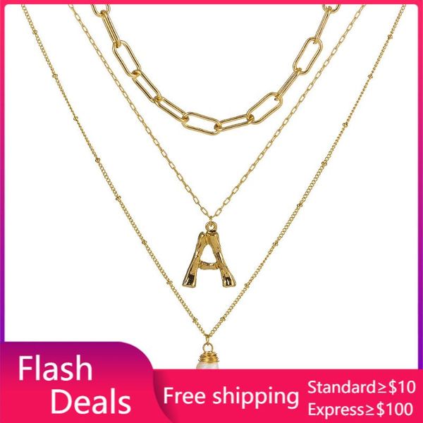 pendant necklaces 26 initial letters a-z freshwater pearl beads multilayer english letter necklace women accessories bohemian jewelry, Silver
pendant necklaces 26 initial letters a-z freshwater pearl beads multilayer english letter necklace women accessories bohemian jewelry, Silver