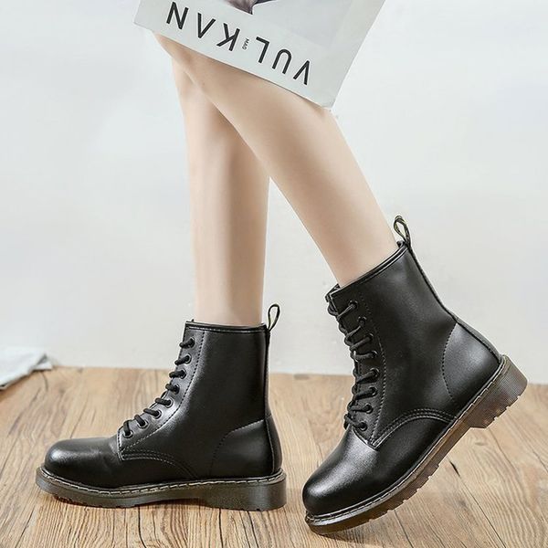 boots women's leather ankle 2021 spring autumn short female black flat-bottom lace-up fashion
boots women's leather ankle 2021 spring autumn short female black flat-bottom lace-up fashion