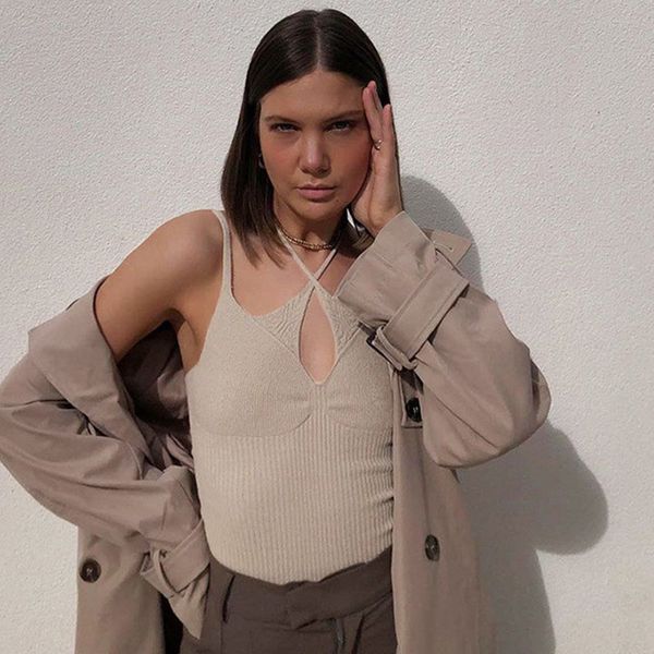 women's tanks & camis 2021 hollow out cropped shirts tank fashion solid cut-out streetwear vest female crop women outfits, White
women's tanks & camis 2021 hollow out cropped shirts tank fashion solid cut-out streetwear vest female crop women outfits, White